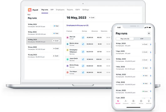 Laptop Mobile Mockup Payroll