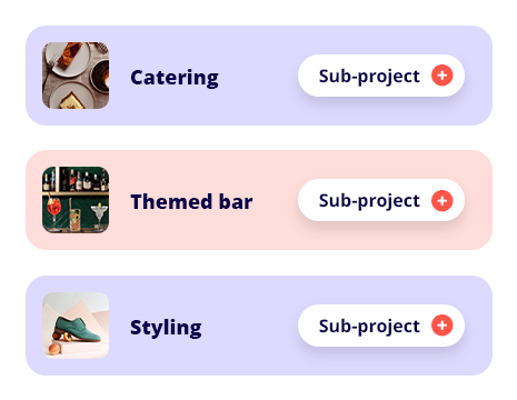 Projects Smaller Jobs See the smaller jobs, in a bigger project. Have a big project running with multiple smaller jobs? Gain clarity, by adding sub-projects, and get the control you’ve always wanted.